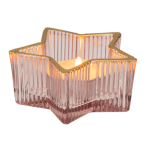 OOTB Glas-Teelichthalter Stern 2-farbig sortiert