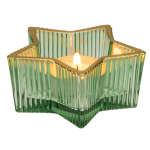 OOTB Glas-Teelichthalter Stern 2-farbig sortiert