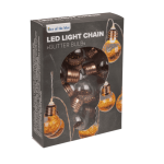 OOTB Lichterkette Glitter-Glühbirnen mit 10 LED