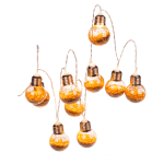 OOTB Lichterkette Glitter-Glühbirnen mit 10 LED