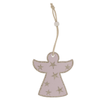 OOTB Rosa farbene Holz-Weihnachtsmotive zum Hängen