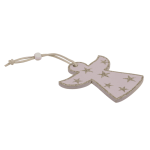 OOTB Rosa farbene Holz-Weihnachtsmotive zum Hängen