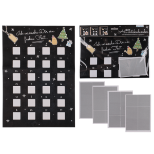 OOTB Kratzpapier Adventskalender ca. 52 x 30 cm