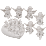 OOTB Sitzender Engel mit Kristallherz ca. 5 cm