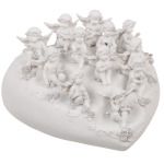 OOTB Sitzender Engel mit Kristallherz ca. 5 cm