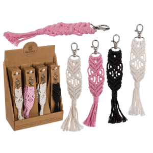 OOTB Metall-Schlüsselanhänger Makramee Style