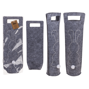OOTB Filz-Weintasche Osterhase 15 x 41 x 9 cm