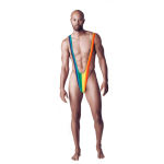 OOTB Herrenbadeanzug Regenbogen Mankini Pride