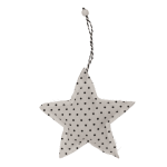 OOTB Cremefarbener Stoff-Stern & Herz zum Hängen