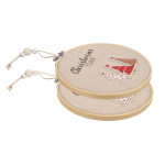 OOTB Runder Holzrahmen mit Jutebezug Christmas Time