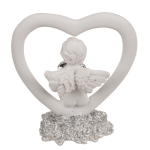 OOTB Sitzende Engel im Herz mit Kristallherz