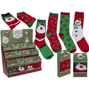 OOTB Socken mit Weihnachtsmotiven Einheitsgröße