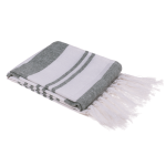 OOTB Weiß/grünes Fouta-Hamamtuch (für Sauna & Strand)