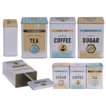 OOTB Rechteckige Metall-Dose Gelb-Blau