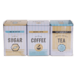 OOTB Rechteckige Metall-Dose Gelb-Blau