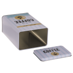 OOTB Rechteckige Metall-Dose Gelb-Blau