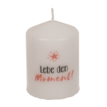 OOTB Stumpenkerze Lebe den Moment
