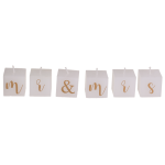 OOTB Kerzenblock mit Schrift Mr. & Mrs.