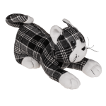 OOTB Schwarz/grau/weiß karierter Türstopper Katze