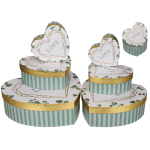 OOTB Weiß/grüne Herz-Geschenkbox Love