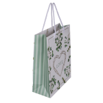 OOTB Weiß/grüne Papier-Geschenktüte Love