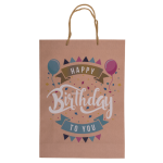 OOTB Braune Papier-Geschenktüte Happy Birthday