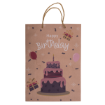 OOTB Braune Papier-Geschenktüte Happy Birthday