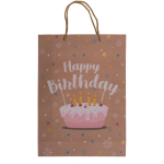 OOTB Braune Papier-Geschenktüte Happy Birthday