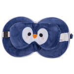 Kinder Plüsch-Reisekissen mit Augenmaske, Pinguin, ca. 14 x 14 x 10 cm