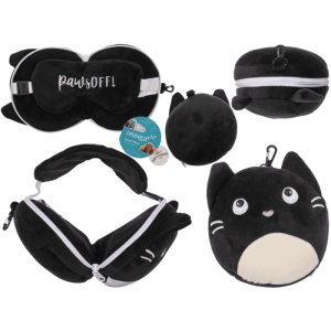 OOTB Kinder Plüsch-Reisekissen mit Augenmaske