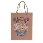 OOTB Braune Papier-Geschenktüte Happy Birthday