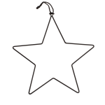 OOTB Schwarze Metall-Sterne zum Hängen 4er Set