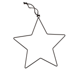 OOTB Schwarze Metall-Sterne zum Hängen 4er Set