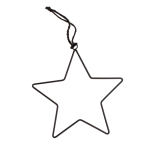 OOTB Schwarze Metall-Sterne zum Hängen 4er Set