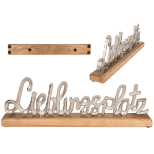 OOTB Silberfarbener Schriftzug Lieblingsplatz