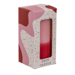 OOTB Stumpenkerze mit Farbverlauf rosa/rot