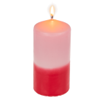 OOTB Stumpenkerze mit Farbverlauf rosa/rot