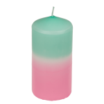 OOTB Stumpenkerze mit Farbverlauf rosa/mint