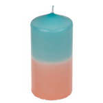 OOTB Stumpenkerze mit Farbverlauf apricot/türkis