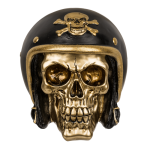 OOTB Spardose mit Schloss Totenkopf mit Motorradhelm