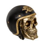 OOTB Spardose mit Schloss Totenkopf mit Motorradhelm