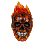 OOTB Spardose mit Schloss Totenkopf mit Feuer