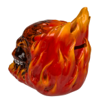 OOTB Spardose mit Schloss Totenkopf mit Feuer