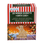OOTB Holzsilhouette Weihnachtsmann mit LED