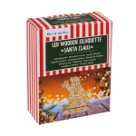 OOTB Holzsilhouette Weihnachtsmann mit LED