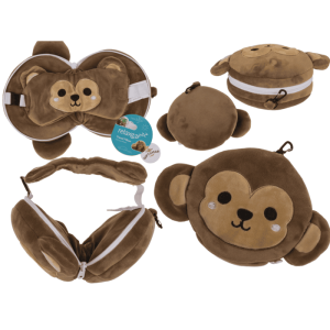 OOTB Kinder Plüsch-Reisekissen mit Augenmaske