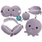 Kinder Plüsch-Reisekissen mit Augenmaske Oktopus...