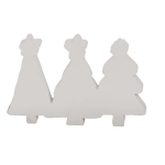 OOTB Weiß/rote Holz-Tannenreihe ca. 15 x 2 x 10 cm