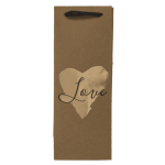 OOTB Weinflaschen-Kraftpapier Geschenktüte Herzen