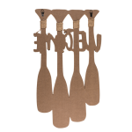 OOTB Holz-Schild mit Paddeln Welcome